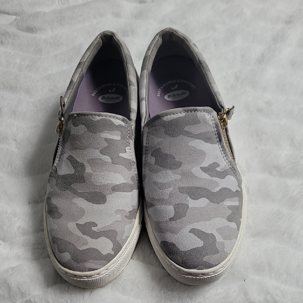 Dr. Scholl's Gray Camo Flats